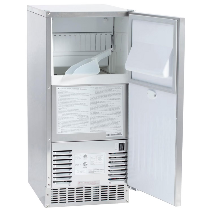 Bull 60 Lb. 15-Inch Outdoor Rated Commercial Ice Maker With Drain Pump - 13200