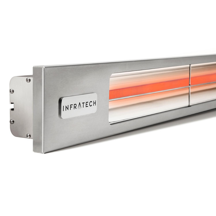 Infratech Slimline Series 63 1/2-Inch 4000W Single Element Electric Infrared Patio Heater - 240V - Silver - SL4024SV