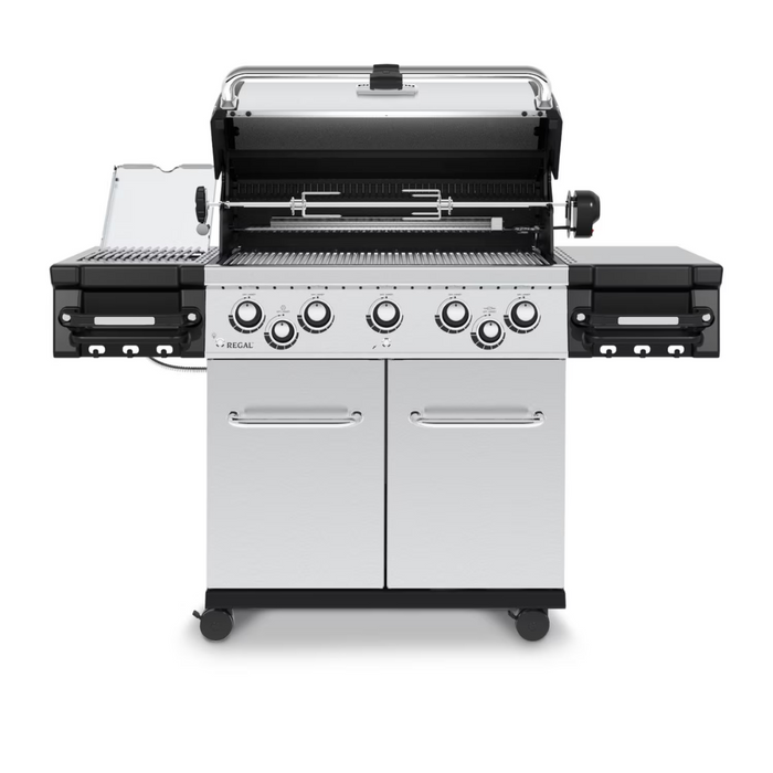 Broil King Regal S 590 PRO IR 5-Burner Natural Gas Grill With Rotisserie & Infrared Side Burner - Stainless Steel - 958947