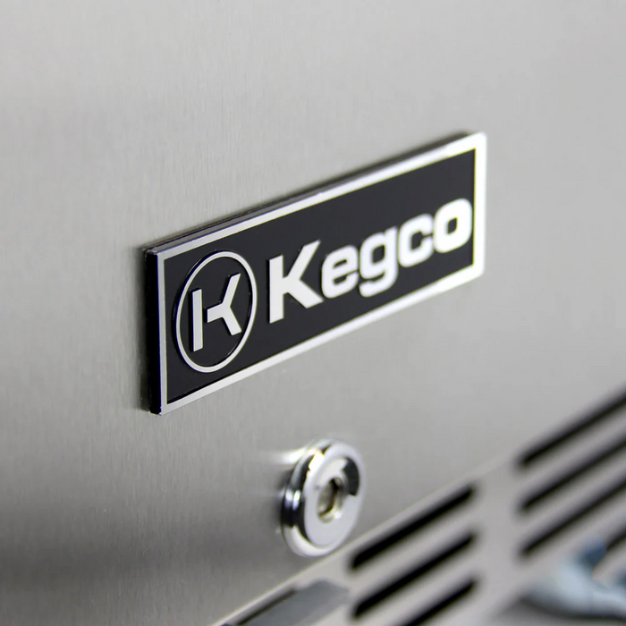 Kegco Dual Faucet Digital Commercial Outdoor Kegerator - Stainless Steel