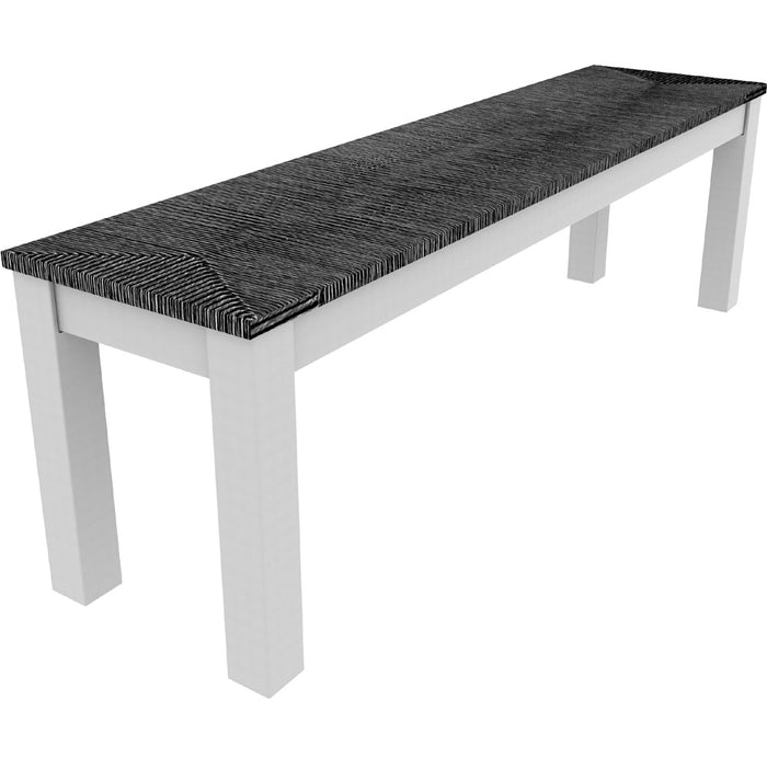 Seaside Casual Greenwich Recycled Plastic Woven 60'' Dining Bench SSC603W