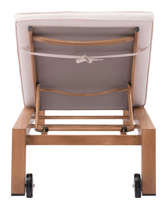 Zuo Modern Outdoor Cozumel Lounge Chair Beige & Natural
