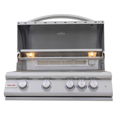 Blaze Premium LTE+ 32-Inch 4-Burner Natural Gas Grill W/ Rear Infrared Burner & Lift-Assist Hood - BLZ-4LTE3-NG