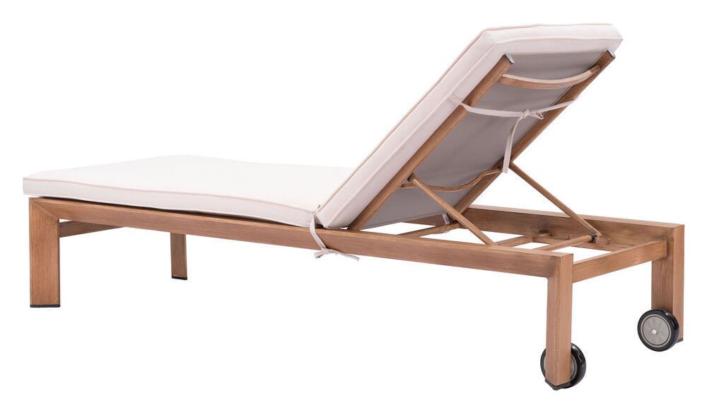 Zuo Modern Outdoor Cozumel Lounge Chair Beige & Natural