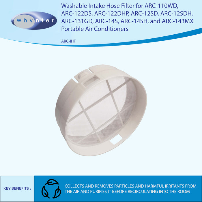 Whynter 14,000 BTU (9,456 BTU SACC) Dual Hose Portable Air Conditioner/Dehumidifier/Fan, 3M Antimicrobial Filter, Storage Bag, Platinum/Black ARC-143MX