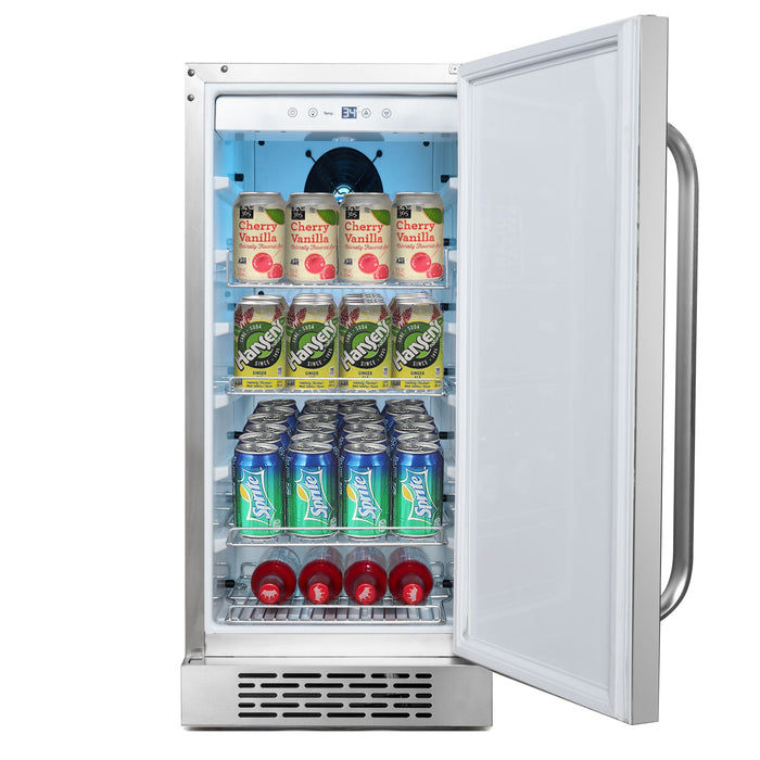 Whynter 15" Built-In Energy Star 3.0 cu. ft. Indoor/Outdoor Beverage Cooler, Weather Proof BOR-326FS