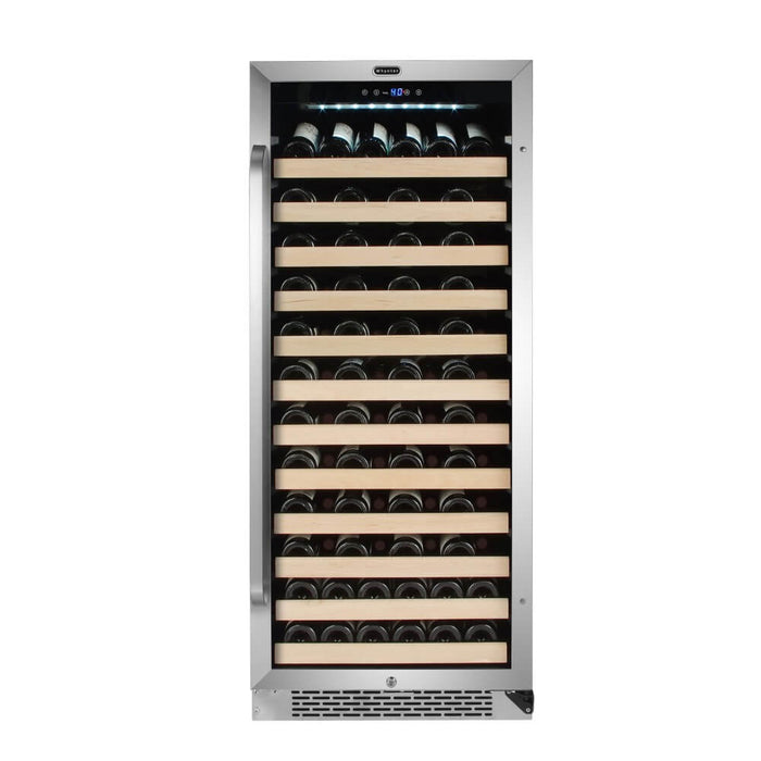Whynter 24" 100 Bottle Built-in Stainless Steel Compressor Wine Refrigerator, LED Display BWR-1002SD