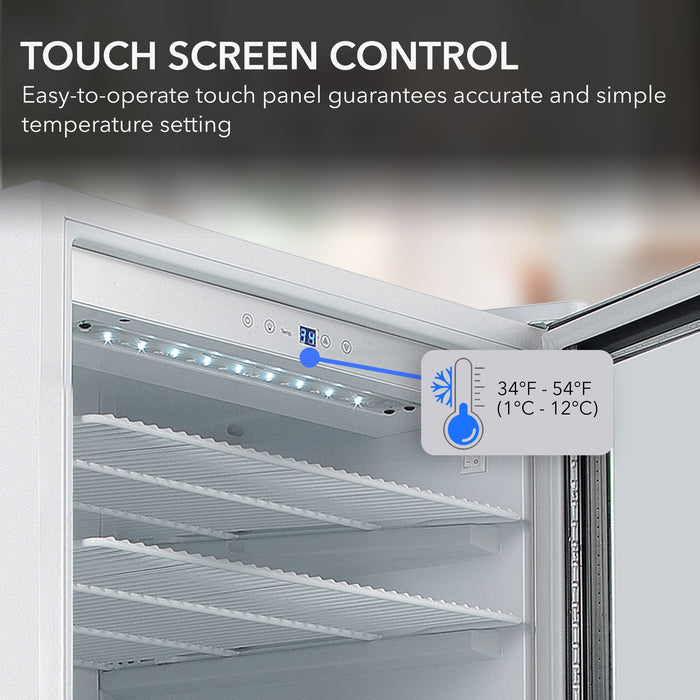 Whynter Commercial 10.6 cu. ft. Beverage Display Refrigerator, Superlit Door, Lock, White CBM-1060XLW