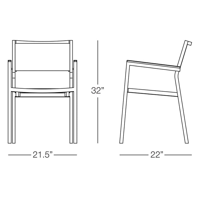 Kannoa Sicilia Dining Chair with Sling SIC300
