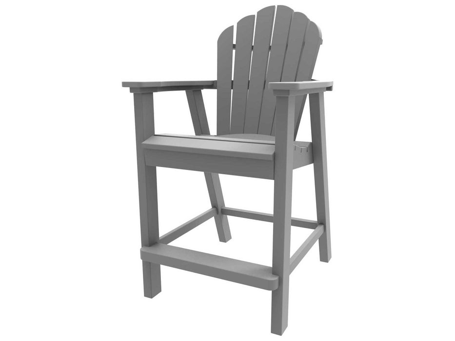 Seaside Casual Classic Adirondack Recycled Plastic Counter Chair