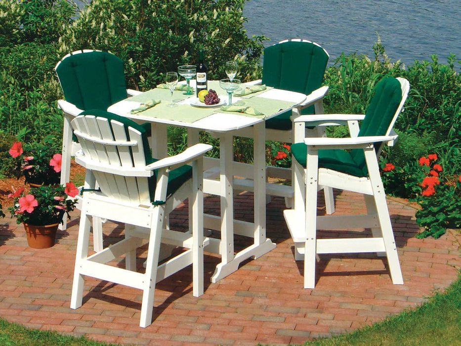 Seaside Casual Classic Adirondack Recycled Plastic Bar Chair