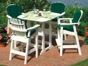 Seaside Casual Shellback Adirondack Recycled Plastic Bar Chair