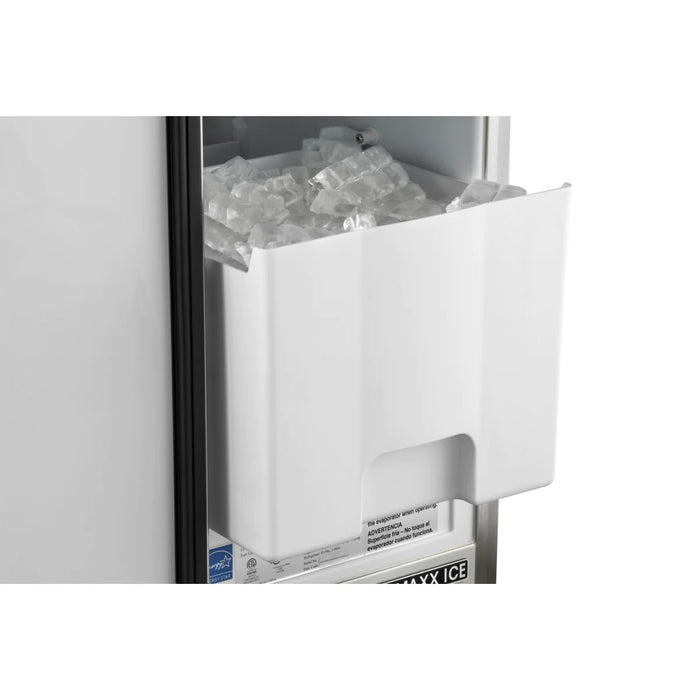 Maxx Ice Premium Outdoor Self-Contained Ice Machine, 15"W, 65 lbs, Energy Star, in Stainless Steel MIM50P-O