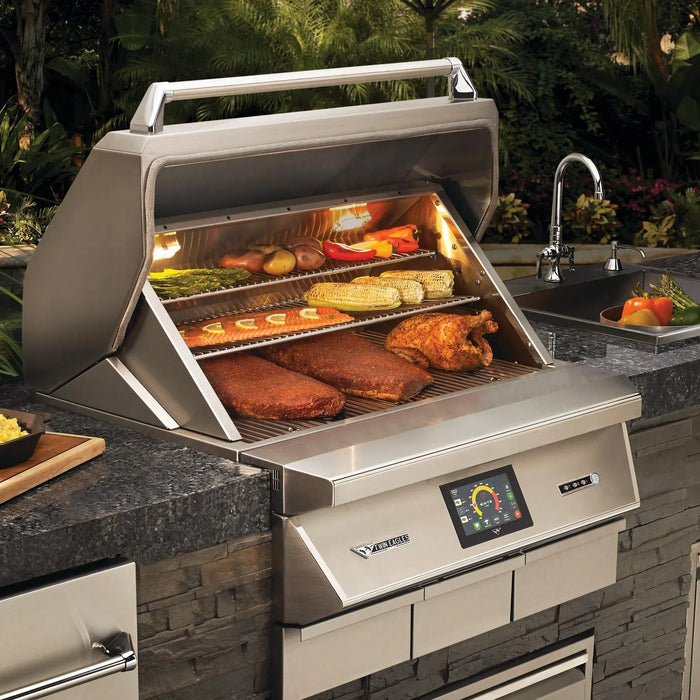 Twin Eagles Wi-Fi Controlled 36-Inch Built-In Stainless Steel Pellet Grill and Smoker with Rotisserie - TEPG36R