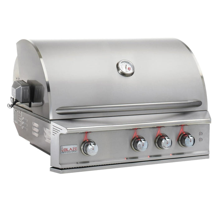Blaze Professional LUX 34-Inch 3-Burner Built-In Propane Gas Grill With Rear Infrared Burner - BLZ-3PRO-LP