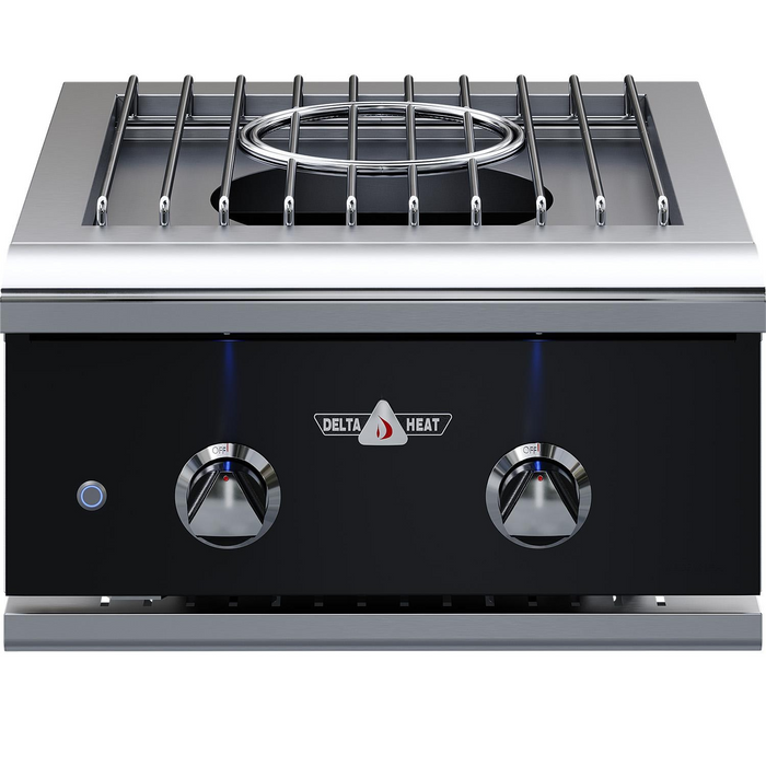 Delta Heat 22-Inch Built-In Propane Power Burner - Black Control Panel - DHPW22-KL