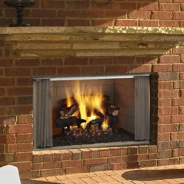 Majestic Outdoor Lifestyle - 36" Outdoor Villa Wood Firebox - Traditional Refractory - ODVILLA-36T-B